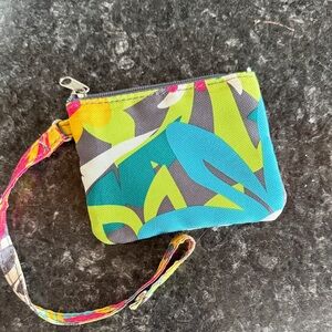 Colorful Patterned Wristlet Pouch